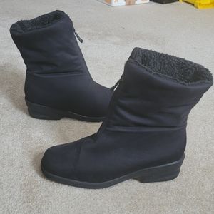 Womens black winter snow Toe Warmers Boots Michelle size 9 M ELEGANT MICHELLE